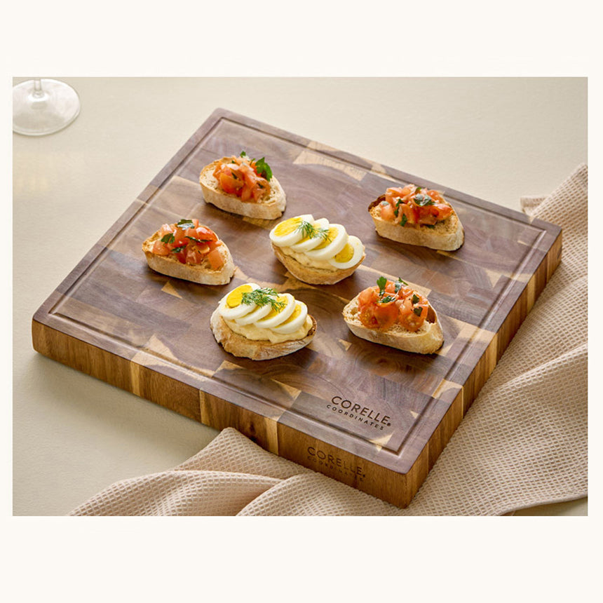 CORELLE Solid EndGrain Wooden Cutting Board Square - Adamhnk