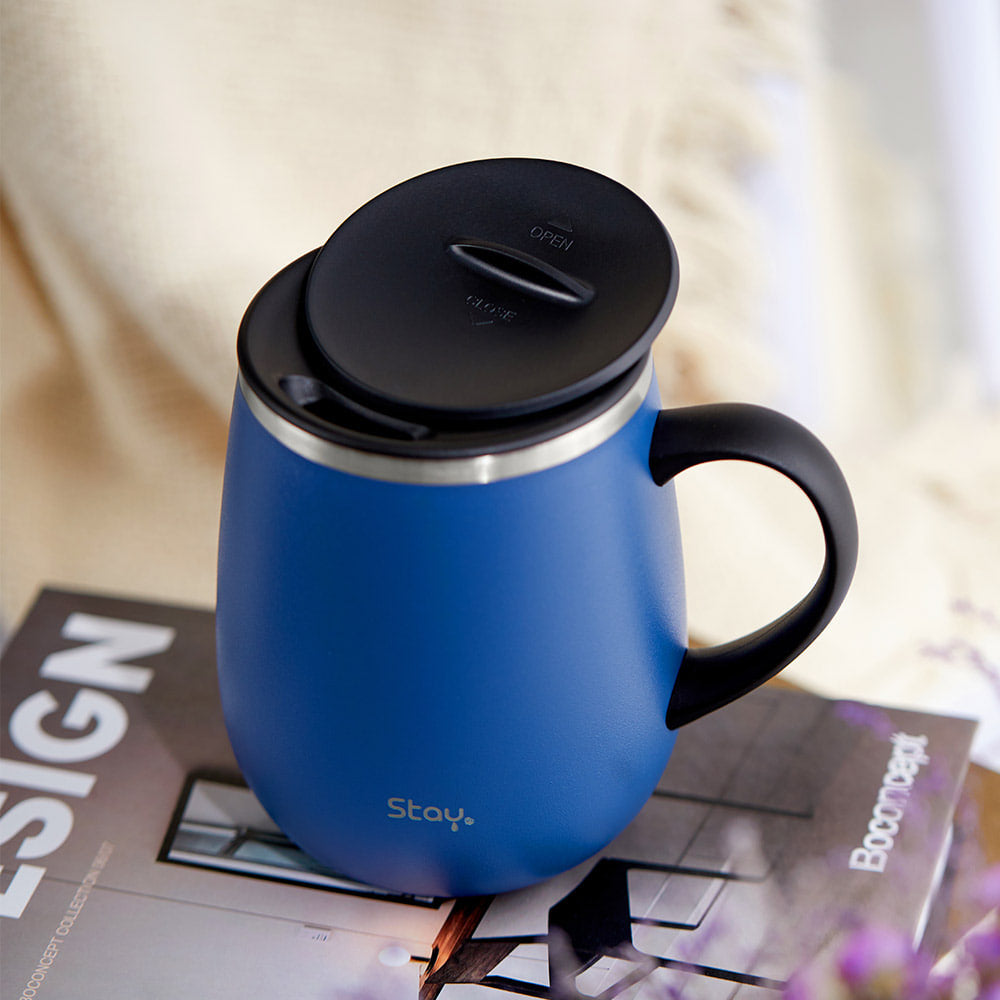 Cozy Hand Mug Tumbler (460ml) BPA Free Blue