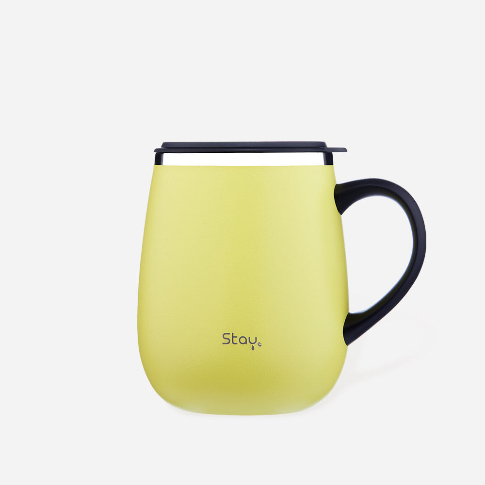 Cozy Hand Mug Tumbler (460ml) BPA Free Lemon