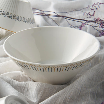 DIAS Ceramic Noodle Bowl Dinnerware No PFOA White