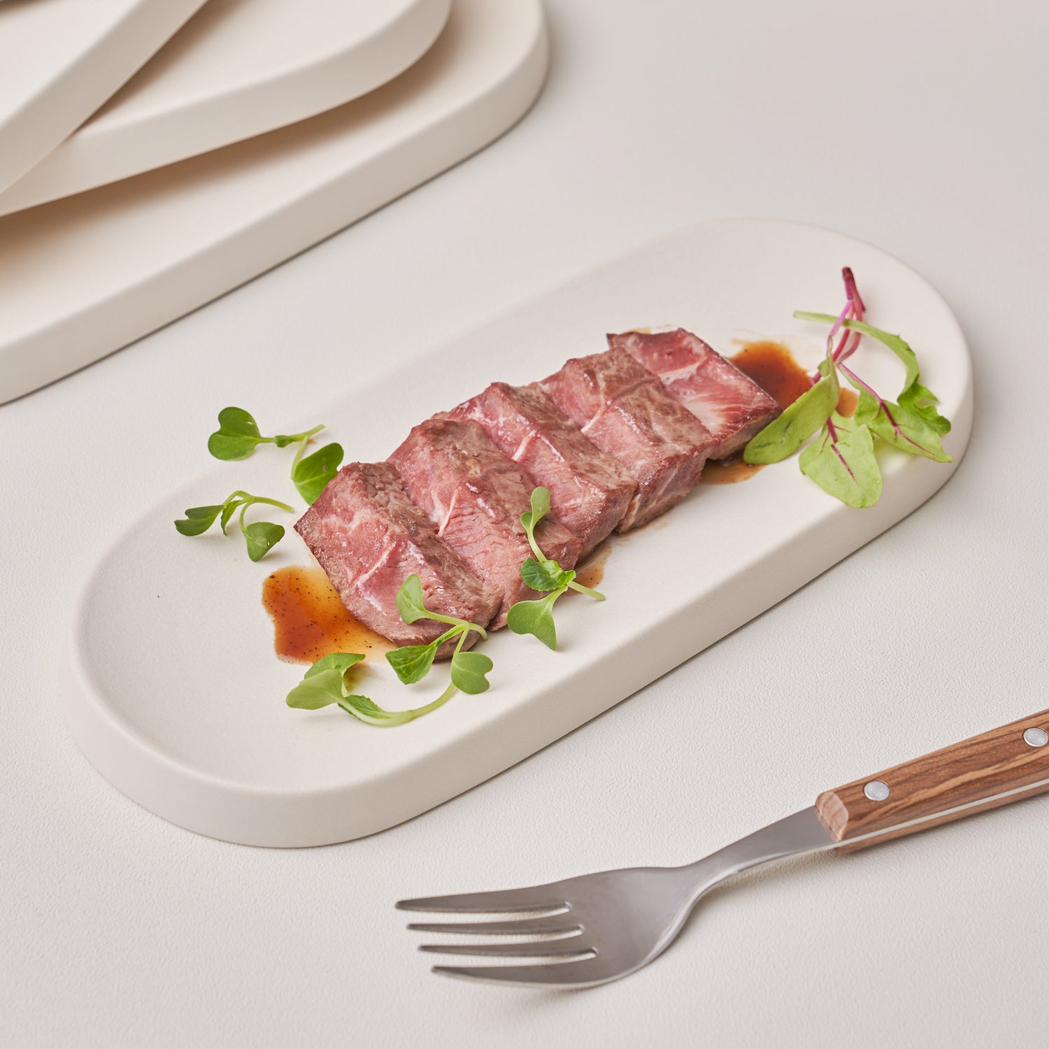 DILLO Art Objet Rectangular Plate Dinnerware White - 라씨에뜨 딜로 직사각접시 화이트 - adamhnk