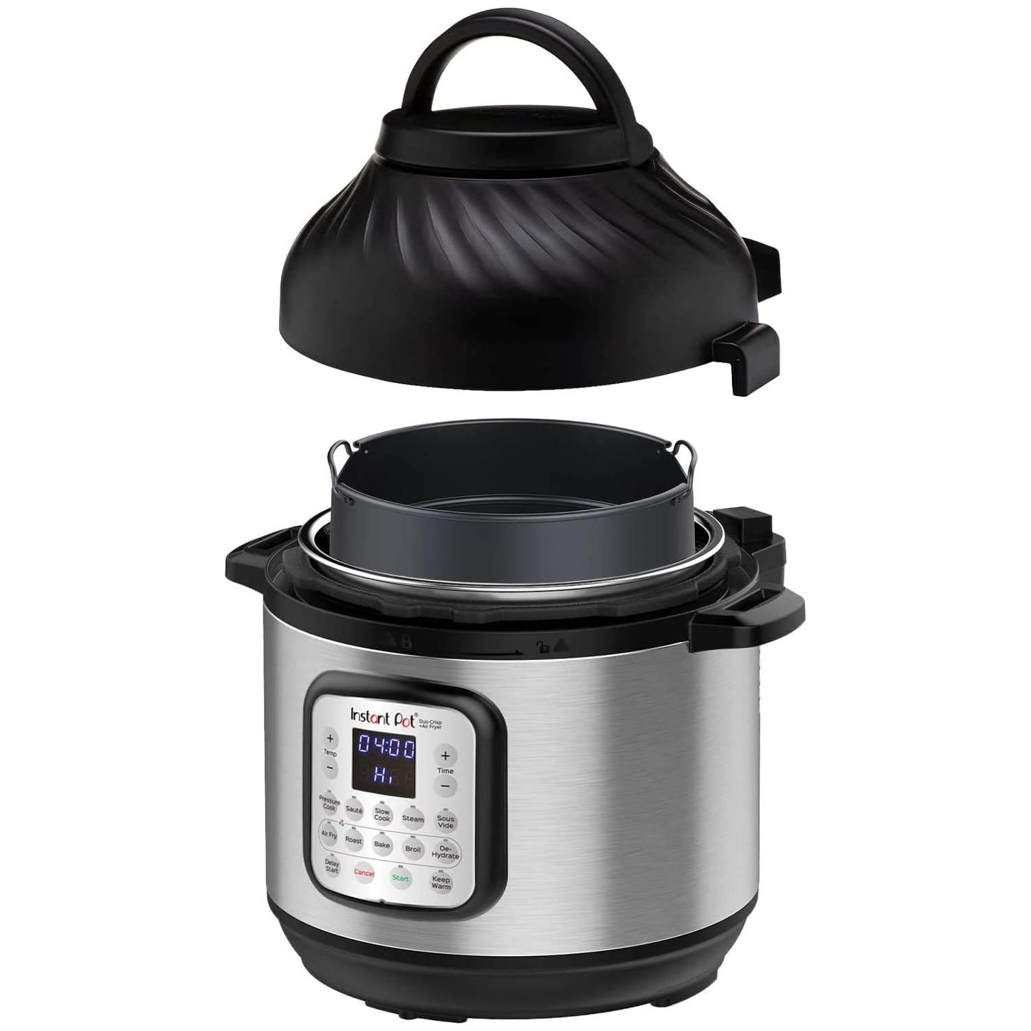 Instant Pot Duo Crisp + Air Fryer (8.0L) Electric Pressure Cooker 11-in-1 Multi Cooker 1500W Silver