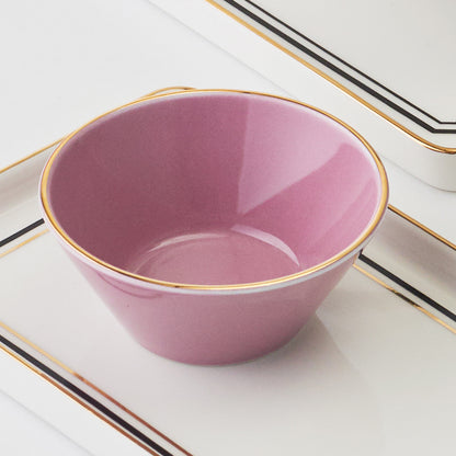 Elina Ceramic Rice Bowl Dinnerware No PFOA Pink