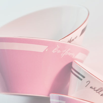 Elina Ceramic Soup Bowl Dinnerware No PFOA Pink