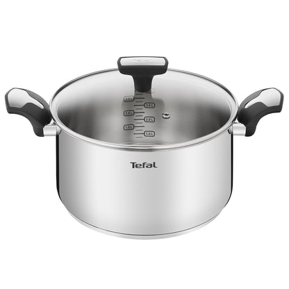 Tefal Emotion Stainless Steel Induction Stewpot (24cm) Dishwasher Oven Safe No PFOA Silver