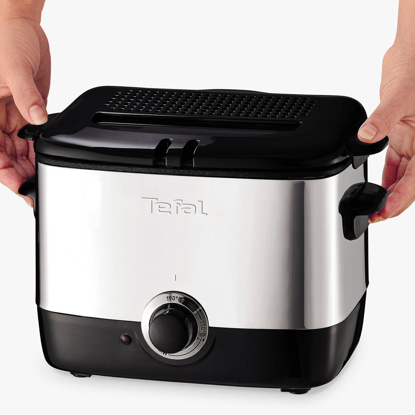 Tefal FF2200 Nonstick Mini Deep Fryer with Basket (1.0L) Oil / 600g (Food) Stainless Steel 1000W