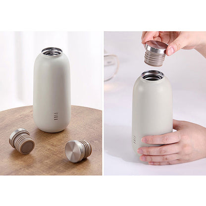 FIKA Flat Cap Mug Tumbler (500ml) + Bottle Thermos (400ml) Ivory