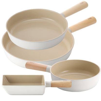 FIKA Induction Frying Pan 4p (15+18+24+28cm) No PFOA White