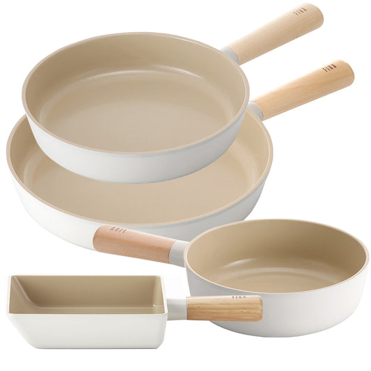 FIKA Induction Frying Pan 4p (15+18+24+28cm) No PFOA White