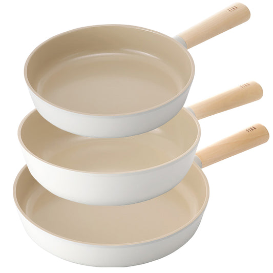 FIKA Induction Frying Pan 3p (24+28+26cm) No PFOA White