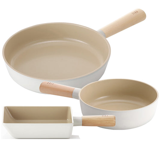 FIKA Induction Frying Pan 3p (15+18+24cm) No PFOA White