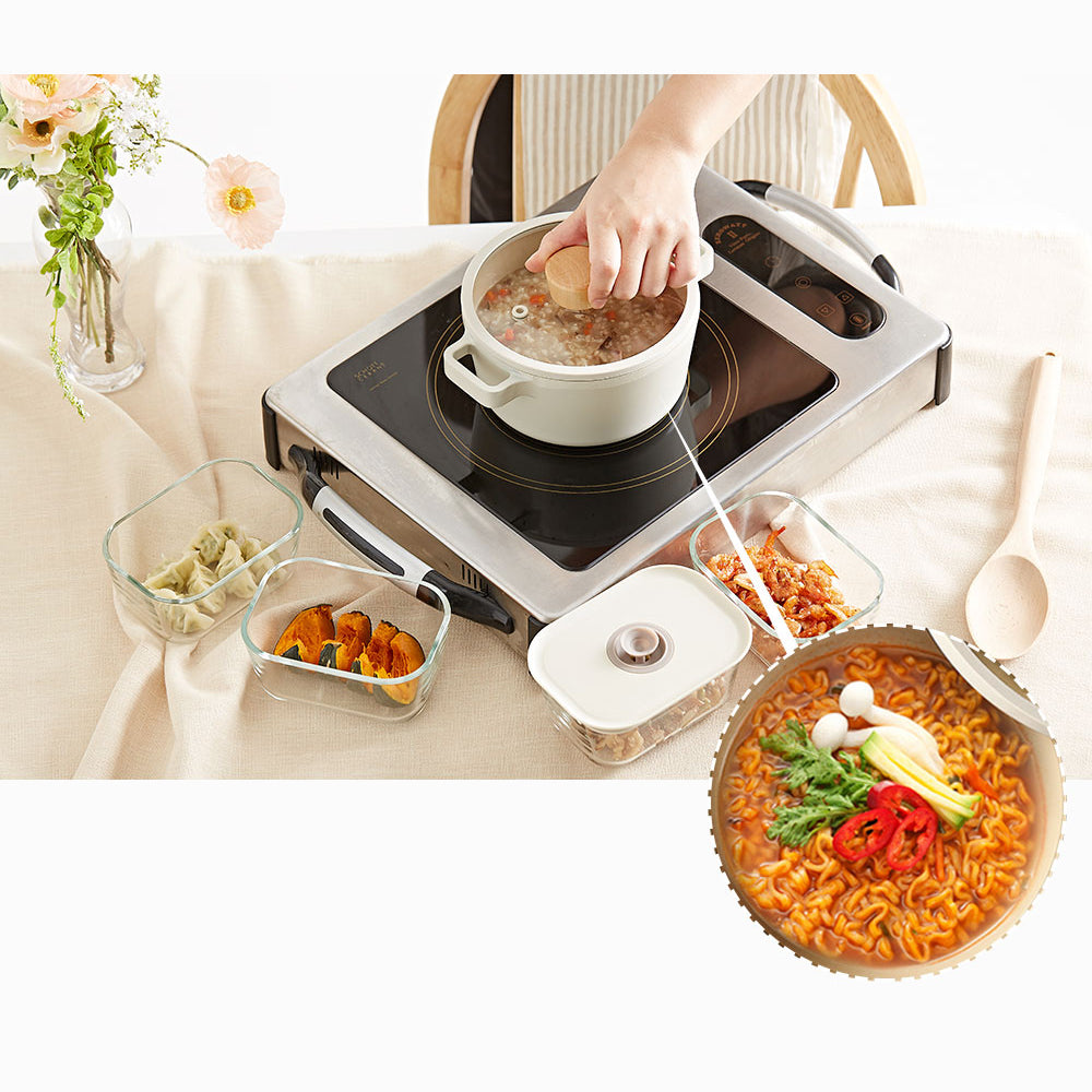 FIKA Induction Frying Pan (15cm+18cm) + StewPot (16cm) 3p No PFOA White