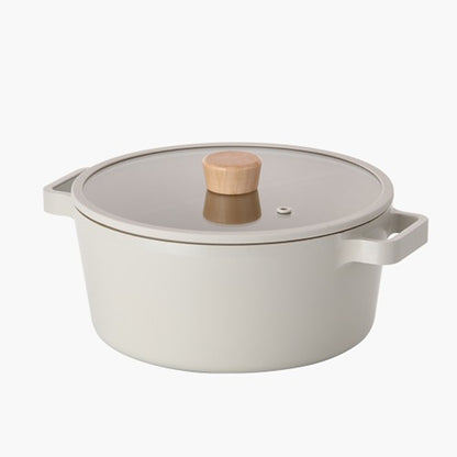 FIKA Induction Ceramic Stew Pot (24cm, 3.8L) No PFOA White