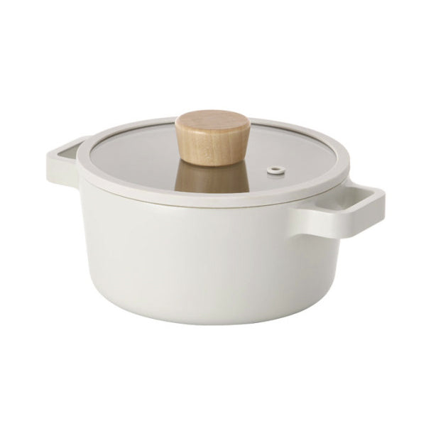 FIKA Induction Ceramic Stew Pot (18cm) No PFOA White