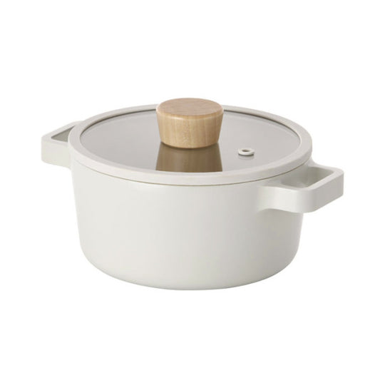 FIKA Daily Full Induction Ceramic Stew Pot (16cm) No PFOA White