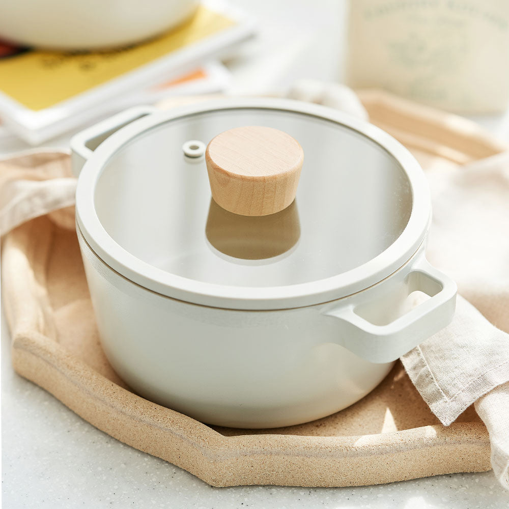 FIKA Induction Ceramic Stew Pot (18cm) No PFOA White