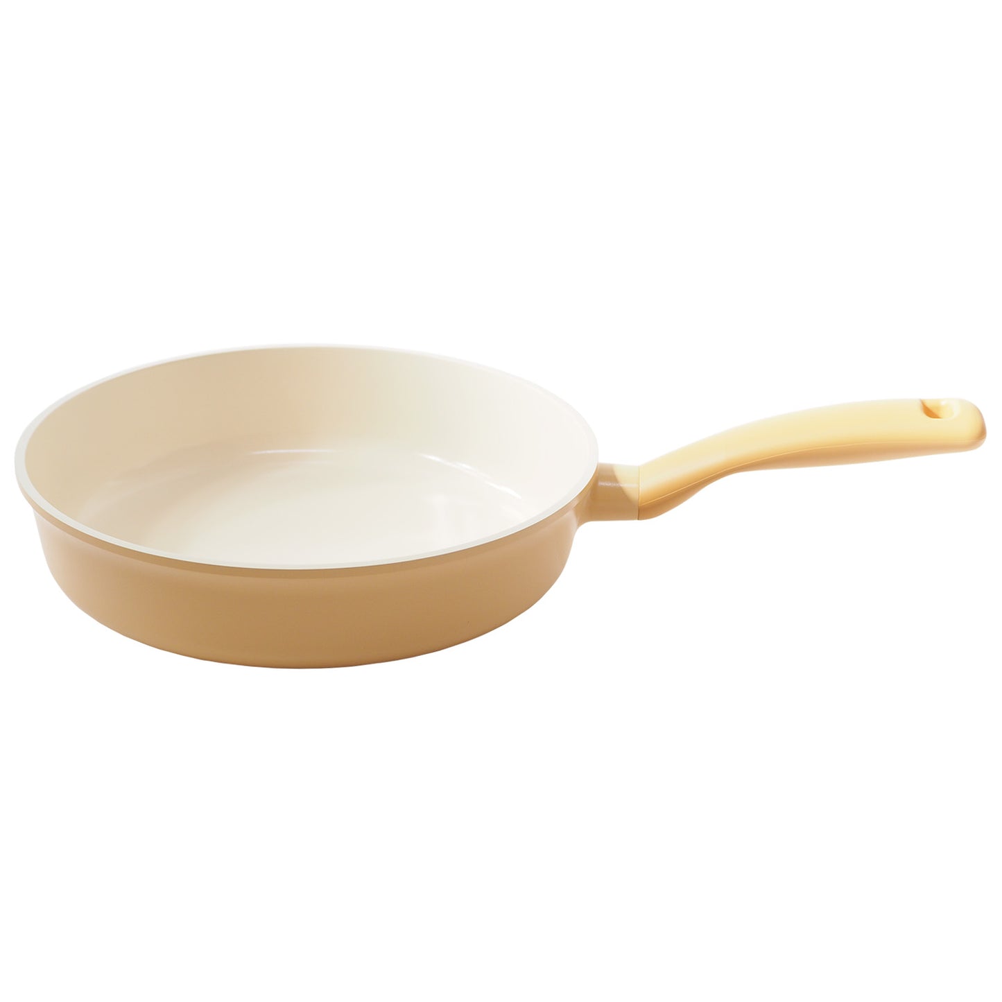 FLAN Induction Frying Pan (26cm) Soft-Touch Handle Dishwasher Safe No PFOA Yellow