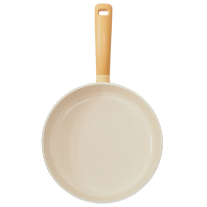 FLAN Induction Frying Pan (26cm) Soft-Touch Handle Dishwasher Safe No PFOA Yellow