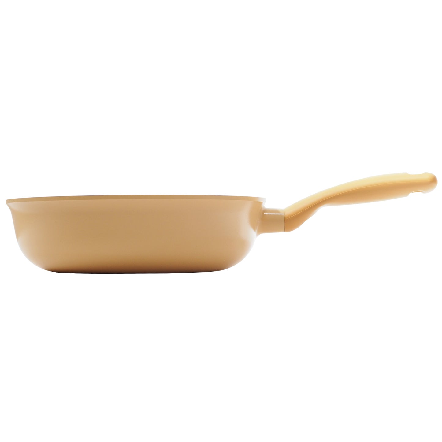 FLAN Induction Wok Pan (26cm) Soft-Touch Handle Dishwasher Safe No PFOA Yellow