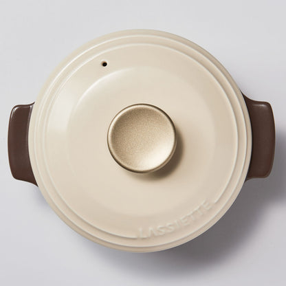 GEMPOT GOLD EDITION Premium Ceramic Stewpot (16cm) No-Crack Dishwasher Oven Safe No PFOA - 라씨에뜨 젬팟 골드에디션 16cm - adamhnk