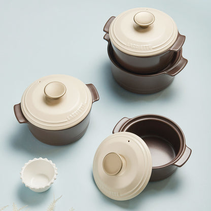 GEMPOT GOLD EDITION Premium Ceramic Stewpot (18cm) No-Crack Dishwasher Oven Safe No PFOA - 라씨에뜨 젬팟 골드에디션 18cm - adamhnk