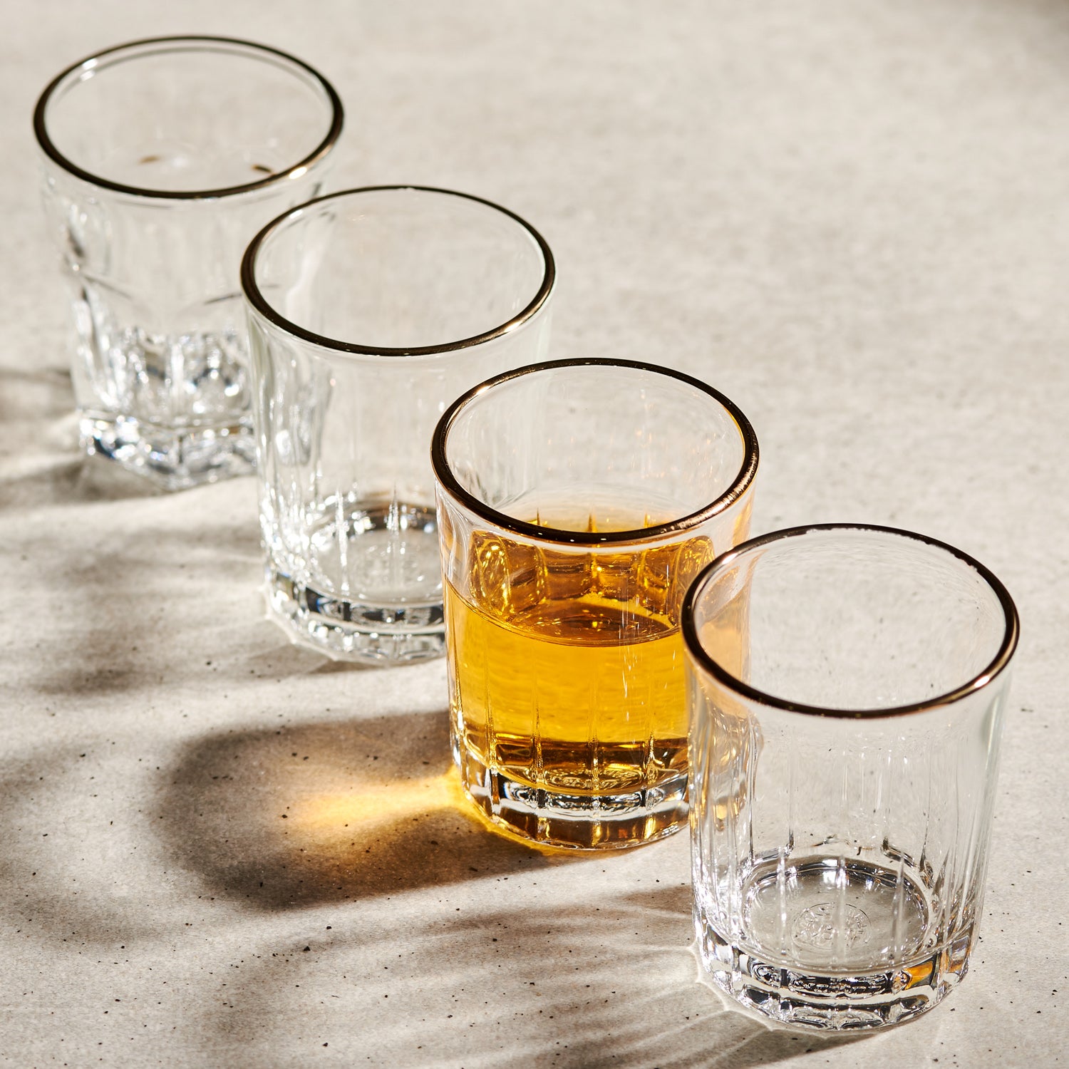 GOLDLINE 24K Shot Glass 4p (50ml) Clear - 라씨에뜨 24k 골드라인 소주잔 C 4p - adamhnk