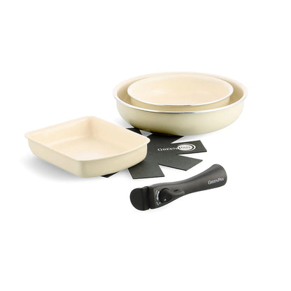 Greenpan Click Chef Induction Frying Pan 5p PFAS Free - Cream White - Adamhnk
