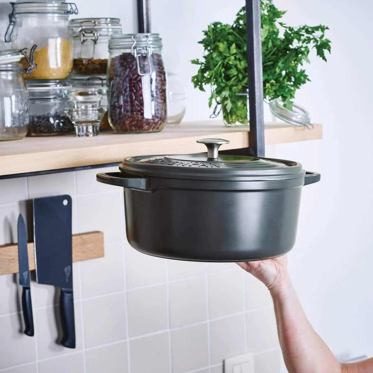 Greenpan Featherweights Casserole (22cm) + Lid PFAS-Free Black - Adamhnk