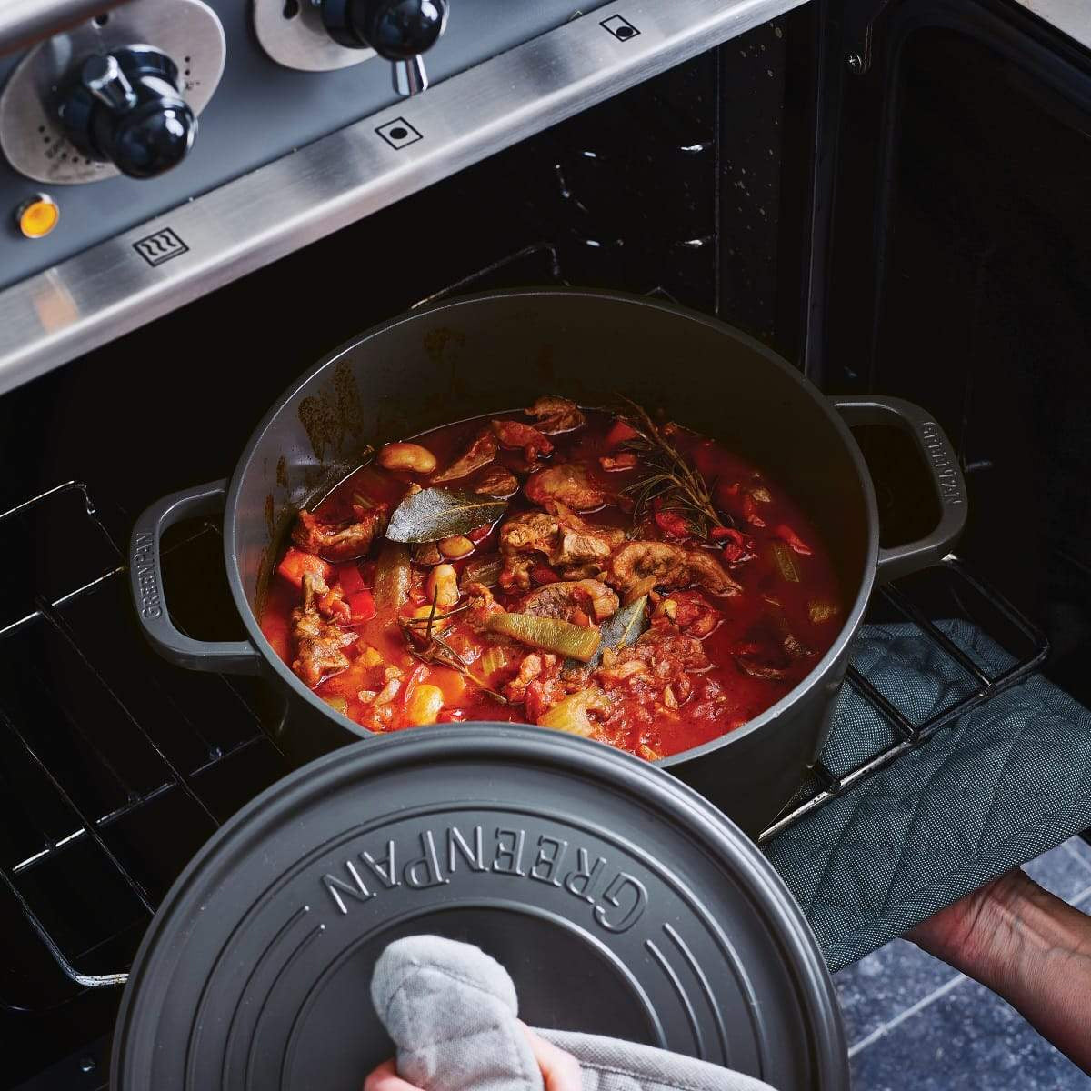 Greenpan Featherweights Casserole (22cm) + Lid PFAS-Free Black - Adamhnk