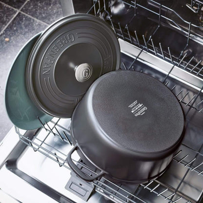 Greenpan Featherweights Casserole (22cm) + Lid PFAS-Free Black - Adamhnk