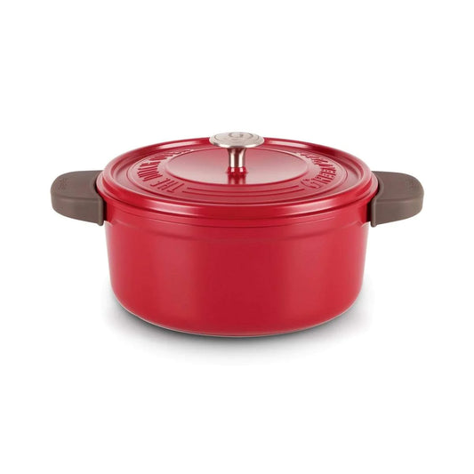 Greenpan Featherweights Casserole (22cm) + Lid PFAS-Free Red - Adamhnk