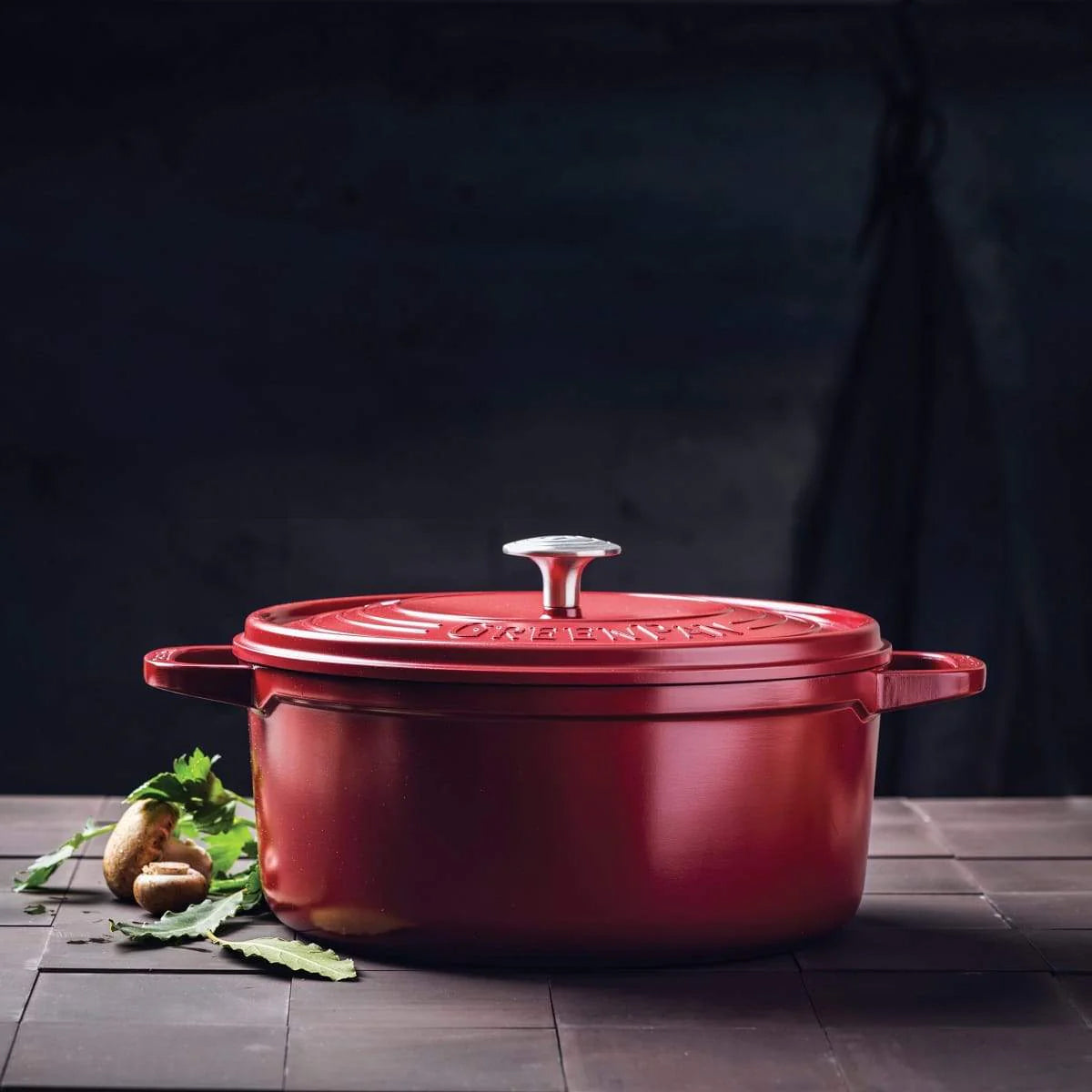 Greenpan Featherweights Casserole (22cm) + Lid PFAS-Free Red - Adamhnk