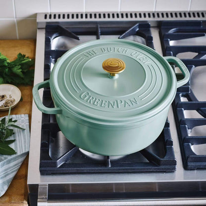 Greenpan Featherweights Casserole (24cm) + Lid PFAS-Free Blue - Adamhnk