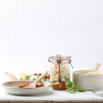 Greenpan Wood-Be Frying Pan (28cm) PFA Free - Cream White - Adamhnk