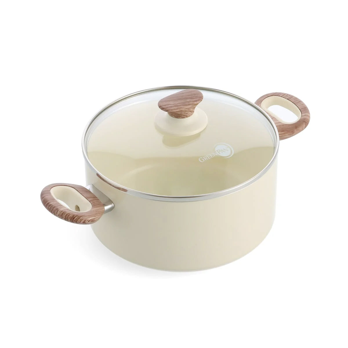 Greenpan Wood-Be Stock Pot (20cm) PFA Free - Cream White - Adamhnk