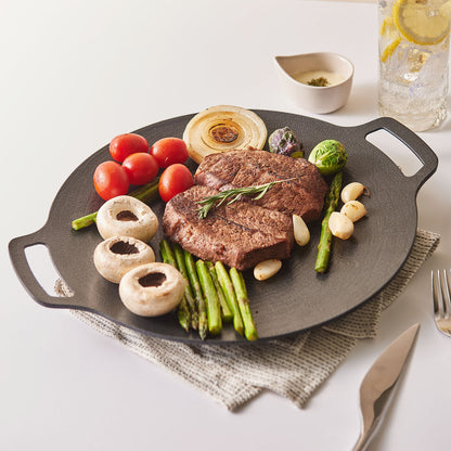 GRIDDLE Induction Nonstick Frying Pan (36cm) Dishwasher Safe No PFOA Black - 라씨에뜨 그리들 불팬 36cm - adamhnk