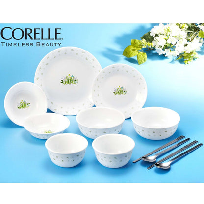 Corelle Coordinates Herb 12p Glass Dinnerware Set Dishwasher Oven Safe