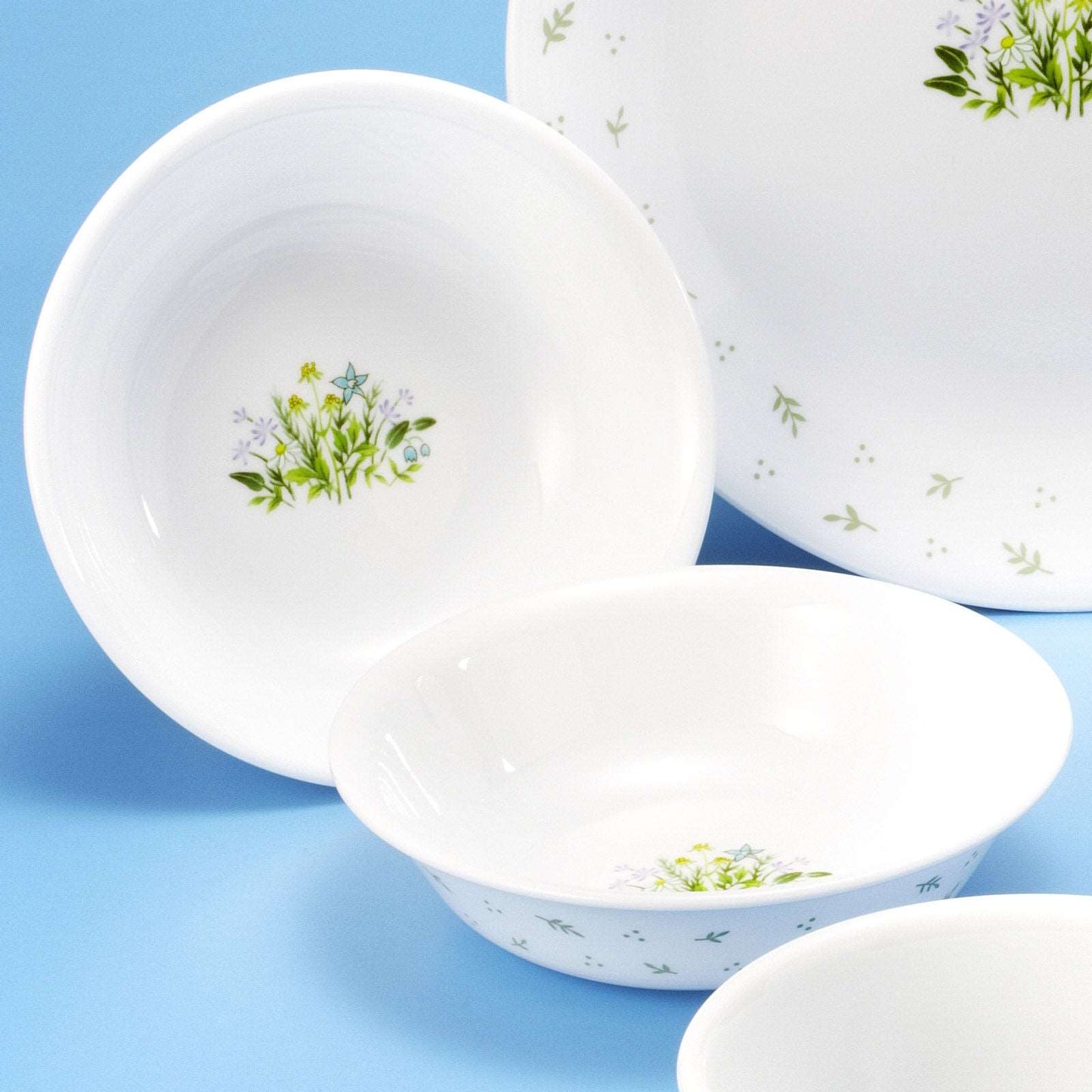 Corelle Coordinates Herb 12p Glass Dinnerware Set Dishwasher Oven Safe