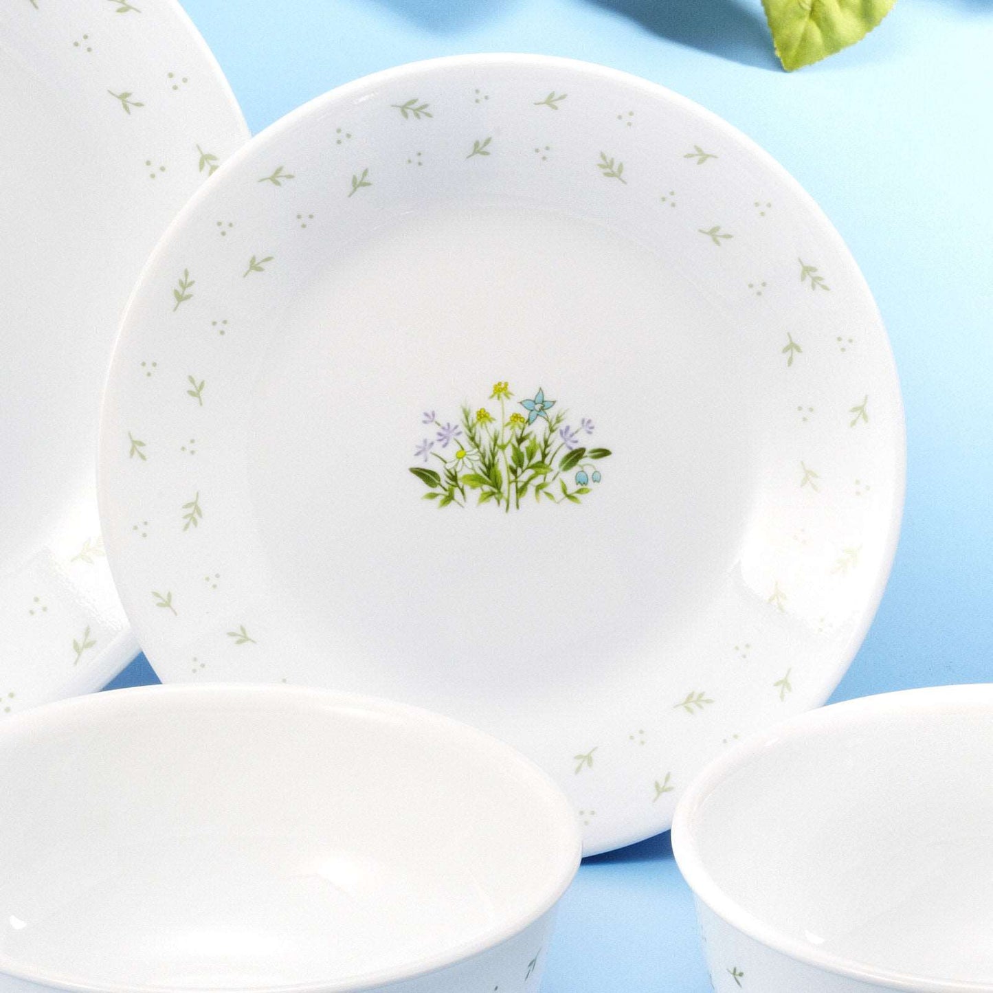 Corelle Coordinates Herb 12p Glass Dinnerware Set Dishwasher Oven Safe