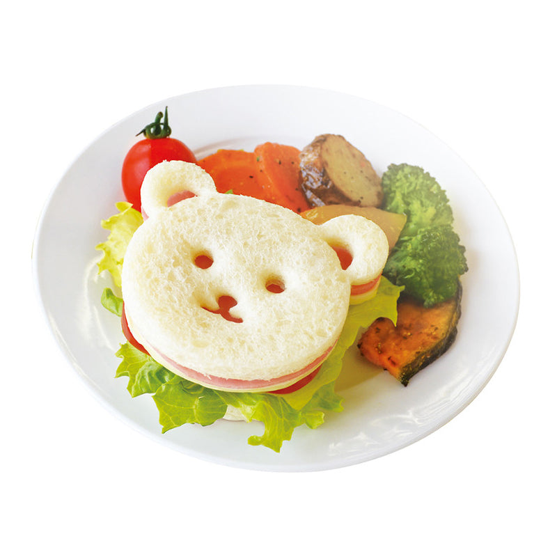 Kids Lunch Sandwich Cutting Bear Mold Pink - 코쿠보 샌드위치 모양틀 KK-249 - adamhnk