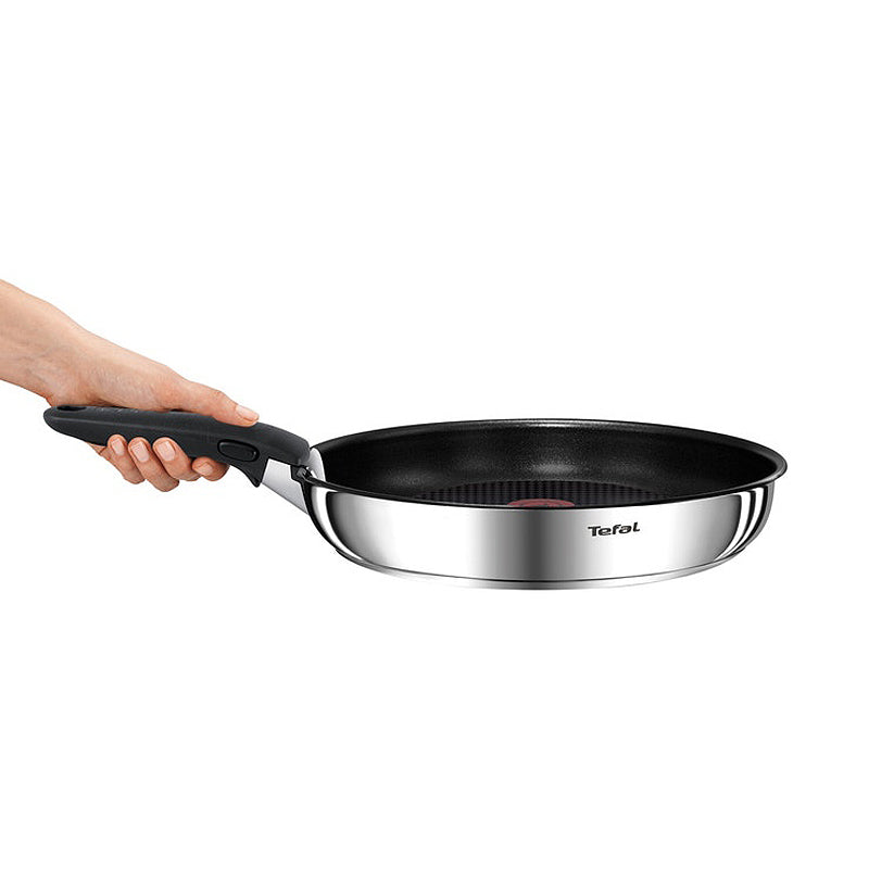 Tefal Ingenio Emotion Stainless Steel Nonstick Frying Pan 4p Dishwasher Oven Safe No PFOA Silver