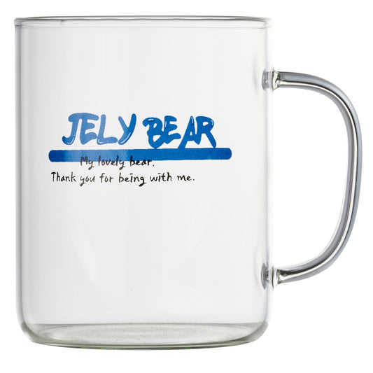 JELY BEAR Glass Mug Cup (430ml) Tableware Blue - 라씨에뜨 젤리베어 머그 430ml - adamhnk