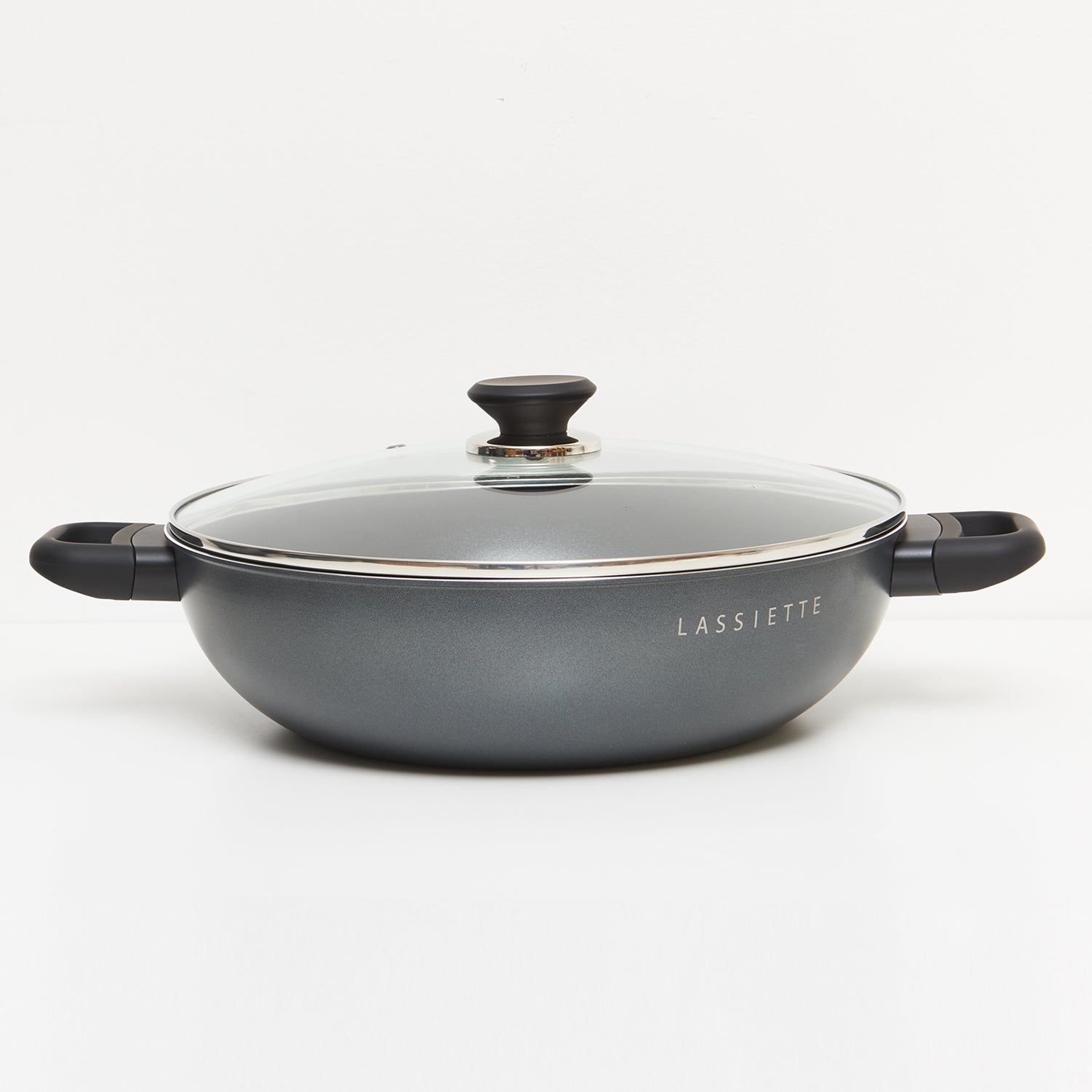 KANN 5-Layer Induction Wok Pan & Steamer (30cm) with Glass Lid Dishwasher Safe No PFOA Black - 라씨에뜨 칸 30cm 찜기+양수웍 - adamhnk