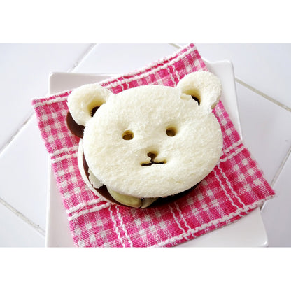 Kids Lunch Sandwich Cutting Bear Mold Pink - 코쿠보 샌드위치 모양틀 KK-249 - adamhnk