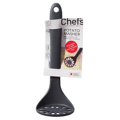 Chef Tool Masher Crusher Easy Grip BPA Free Black - 코쿠보 쉐프툴 감자으깨기 KK-445 - adamhnk