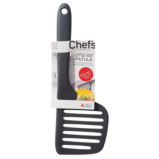 Chef Tool Omurice Spatula Easy Grip BPA Free Black - 코쿠보 쉐프툴 오므라이스 뒤집게 KK-441 - adamhnk