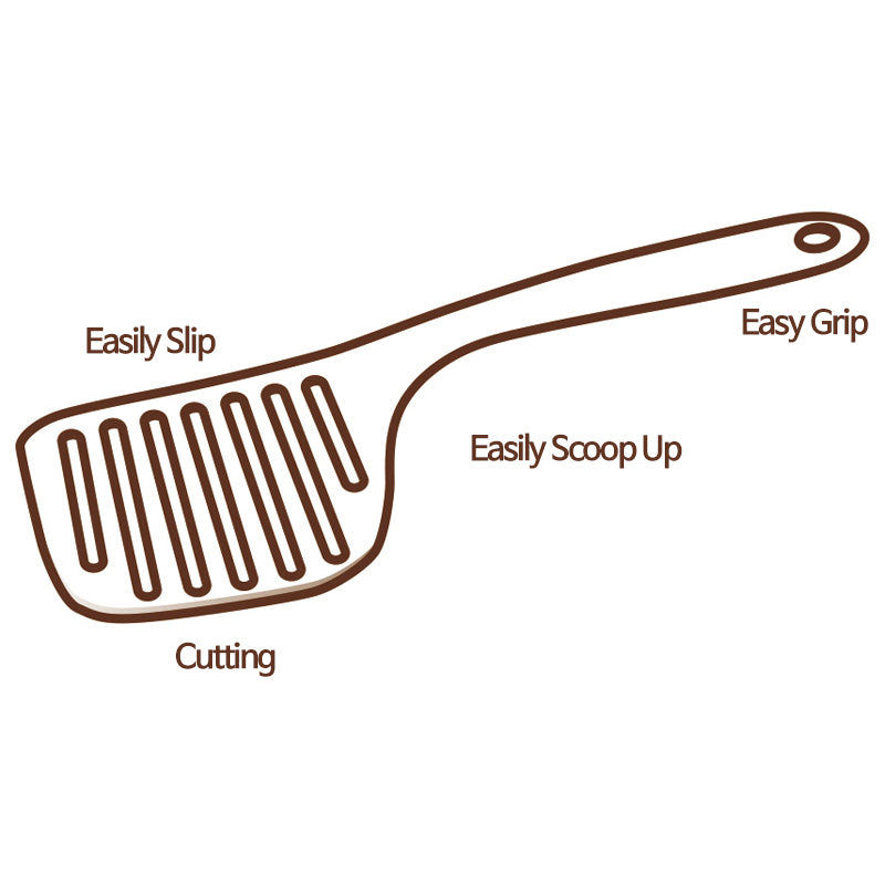 Chef Tool Omurice Spatula Easy Grip BPA Free Black - 코쿠보 쉐프툴 오므라이스 뒤집게 KK-441 - adamhnk