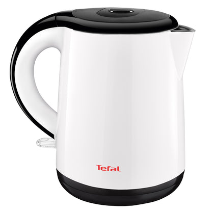 Tefal KO2611 Safe'Tea Double Layer Electric Cordless Kettle (1.0L) 6 Cups 2150W Whit & Black