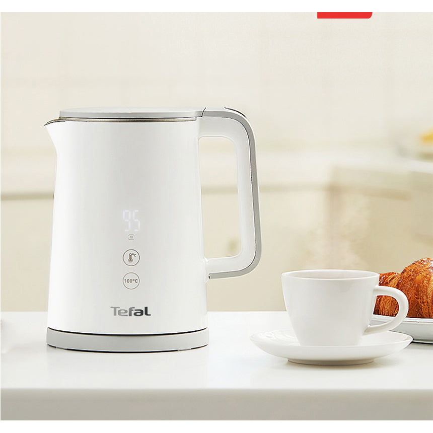 Tefal KO6921 Sense Perfectly Brewed Drink Digital Display Electric Cordless Kettle (1.0L) 1800W White