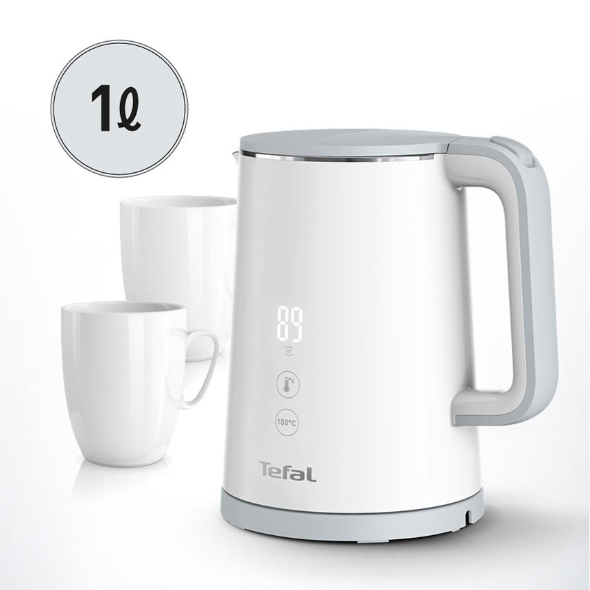 Tefal KO6921 Sense Perfectly Brewed Drink Digital Display Electric Cordless Kettle (1.0L) 1800W White